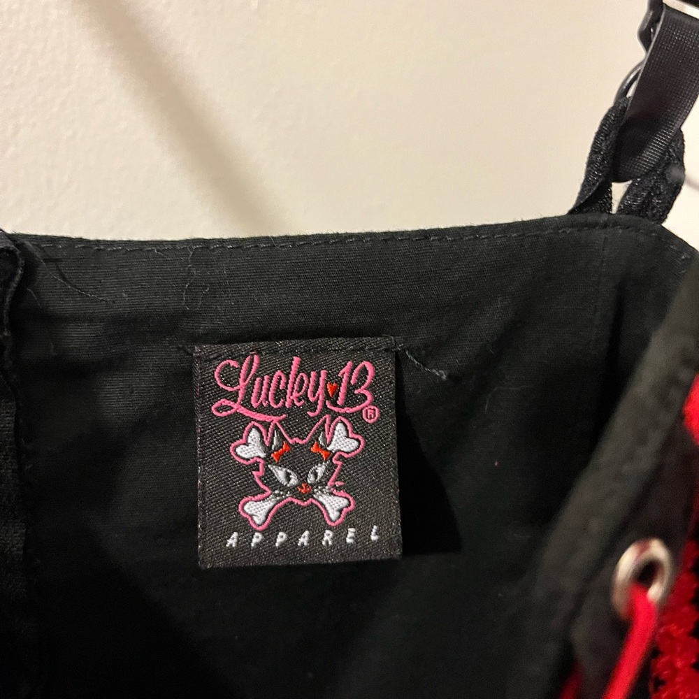 Lucky 13- no tag/ XL- black sundress w/ red trim & elastic @ bust. VGC. - Picture 4 of 6